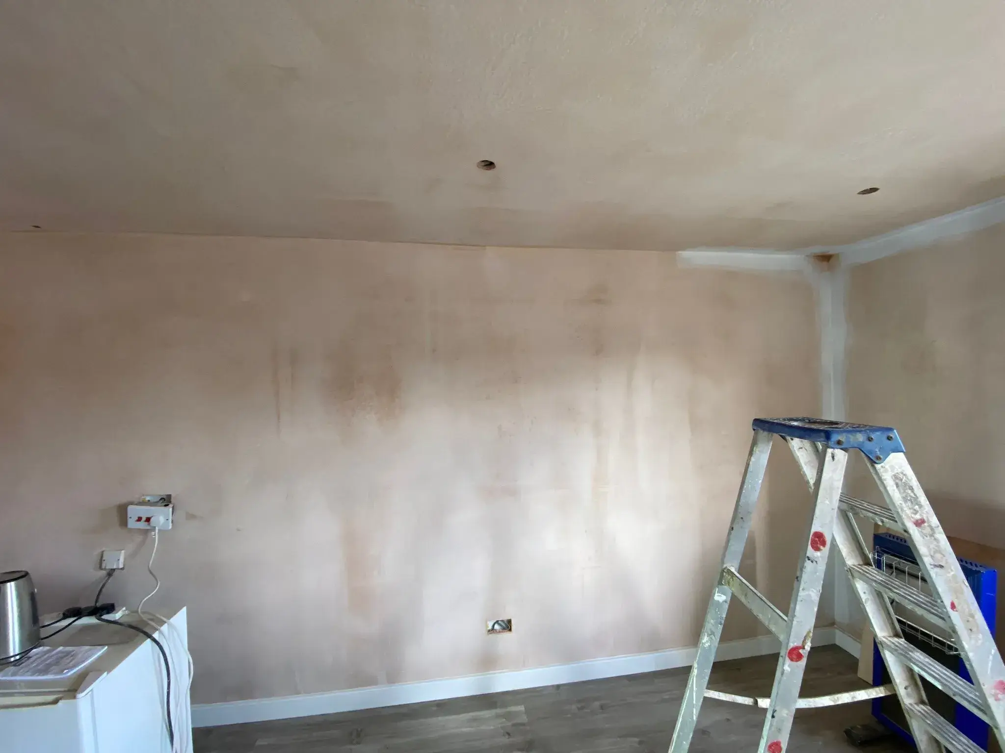 wall unpainted